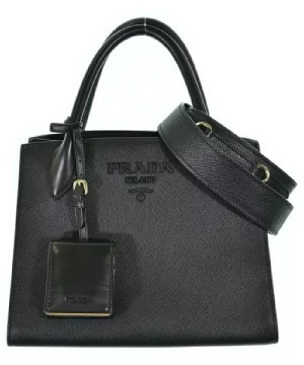 Prada Tote Tessuto Saffiano Bag Black